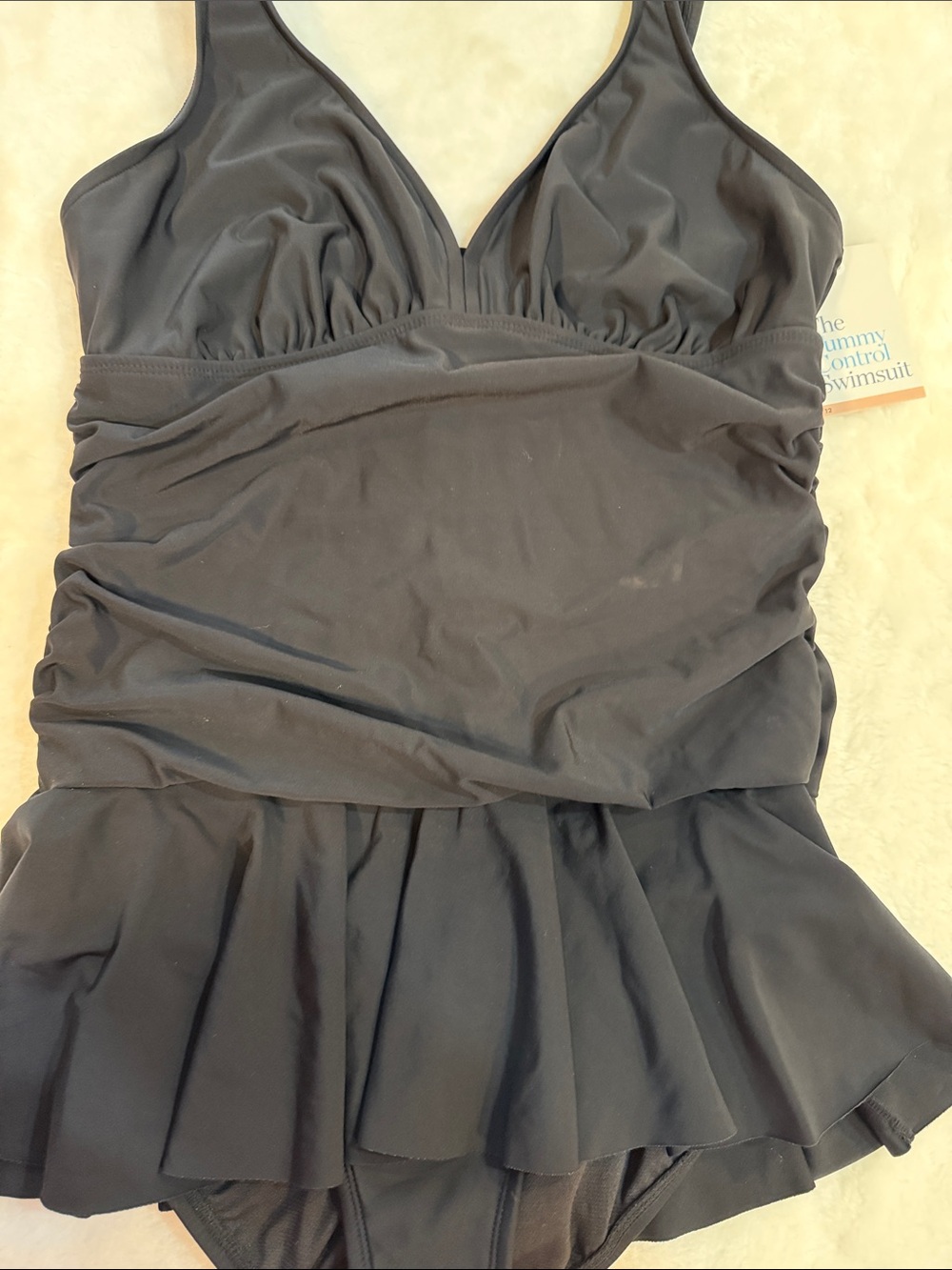 🖤NWT-Croft & Barrow Tummy Control Swimdress One-Piece Swimsuit-Size 12 🖤